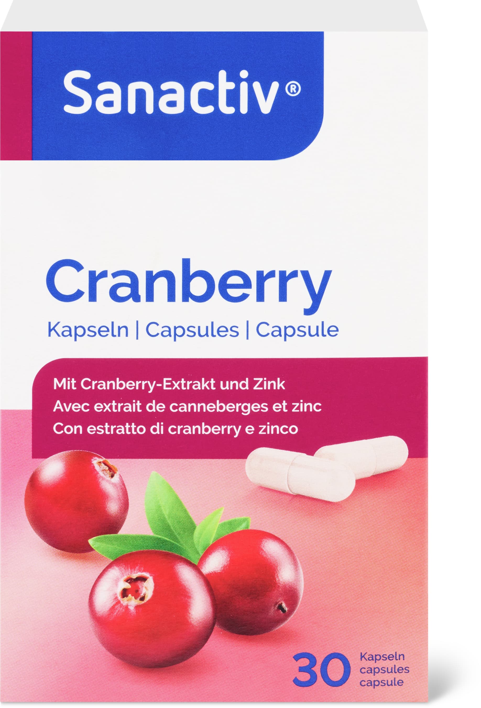 Capsules de cranberry
